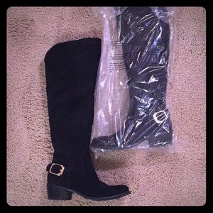 New Vince Camuto black suede boots
